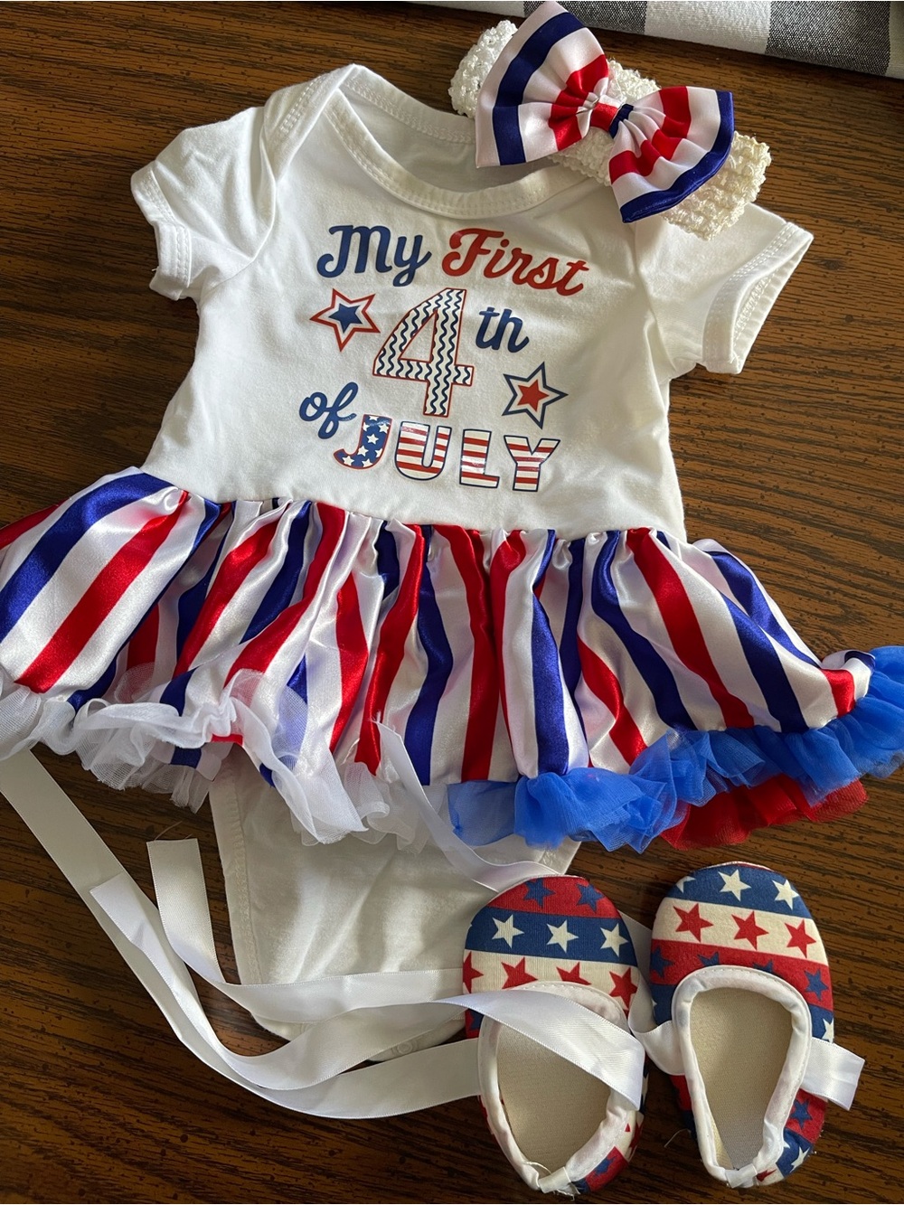 Baby Girl “My First 4th of July” matching set